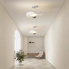 Modern designer chamomile corridor ceiling light wall lamp Nordic cream bedroom bedside pendant light