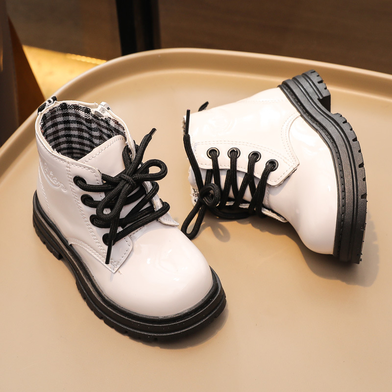 Children's Martin 2024 new girls' autumn and winter short British style boys' single boots_voghion.com