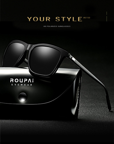 Cross-border colorful series small square sunglasses men's polarized sunglasses 0733 aluminum magnesium alloy men's sunglasses wholesale