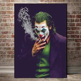 DC电影The Joker小丑海报厂家代发SHEIN速卖通虾皮装饰画帆布画芯