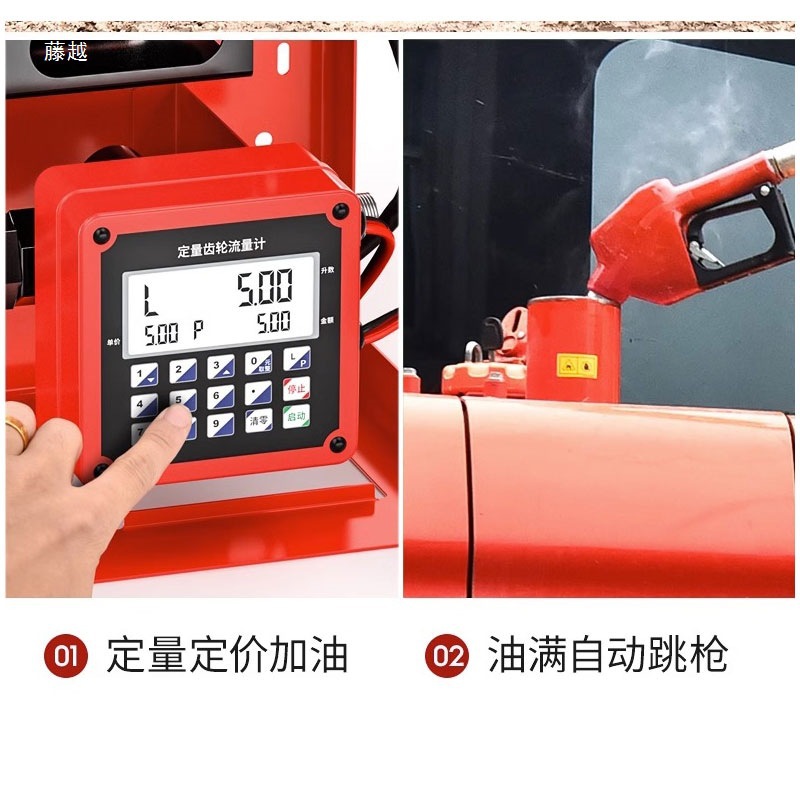 电动抽油泵定量加油机12V24V220V汽油柴油车载手提大流量加油总成