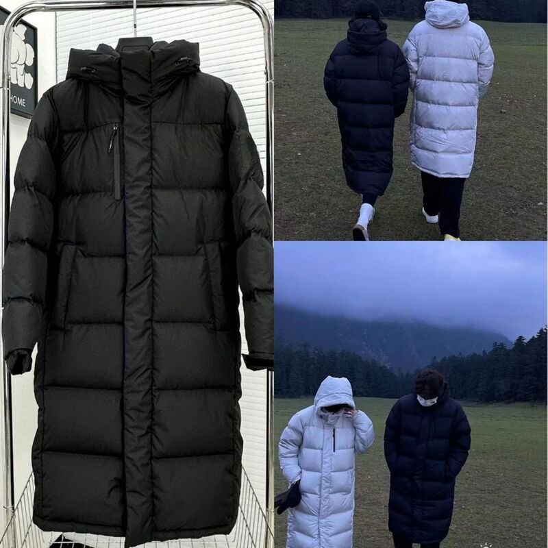 High-Quality North Face Extra-Long down Jacket, Shen Min's Same Style, Unisex Couple's Puffer Jacket, Trendy Outerwear