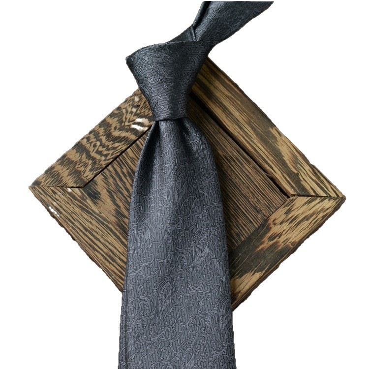 Corbata de seda de alta calidad, ropa formal de hombre, moda casual, estilo coreano, novio profesional, matrimonio, gris retro británico image 6