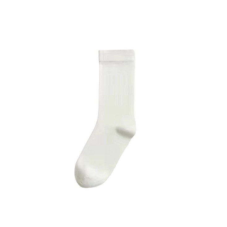 Calcetines de pila blanca calcetines de media pantorrilla de mujer Calcetines sin hueso de verano de moda Medias negras de primavera y otoño japonesas