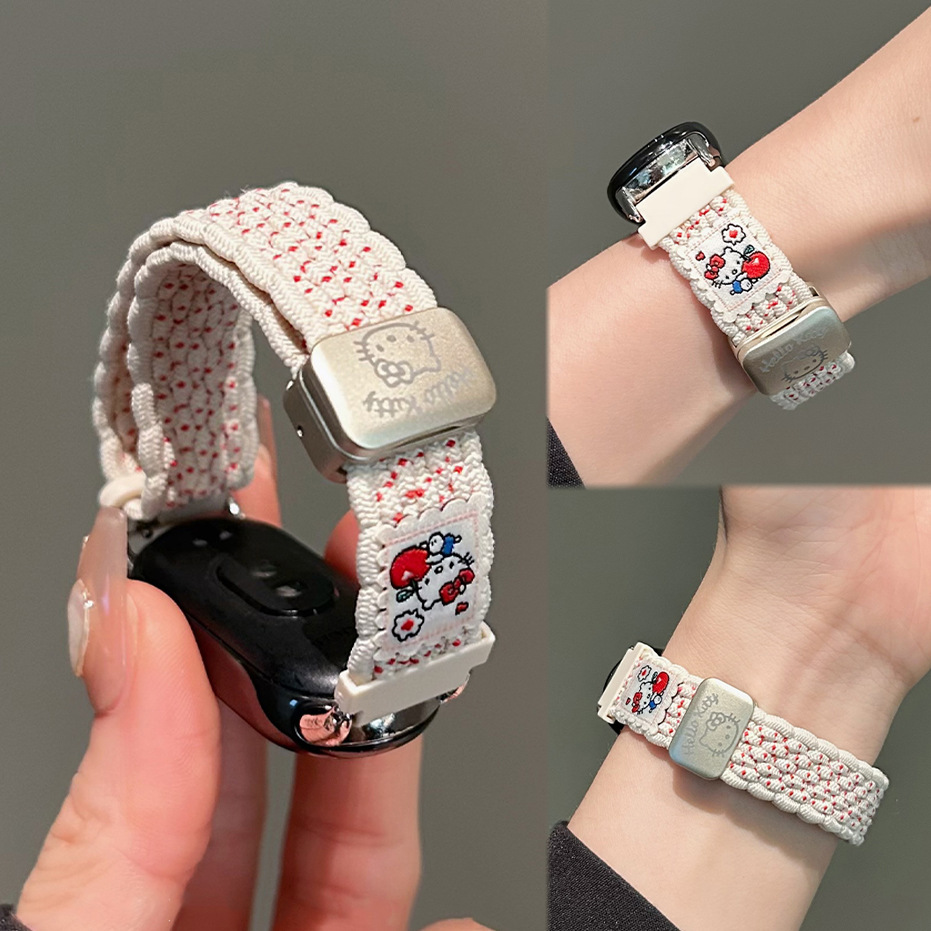 Suitable for Redmi 54 Xiaomi Mi Band 10Th Generation 98Prokt Cat Braided Magnetic Watch Strap Apple Watch Strap S1098Se