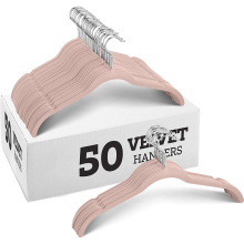 亚马逊女装植绒衣架定制批发防滑可旋转钩子衣撑收纳