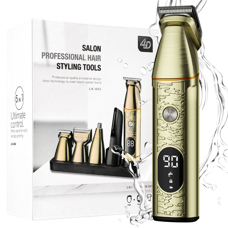 Transfronterizo nuevo todo-metal multifuncional hombres eléctrico cortapelos hogar máquina de afeitar afeitado trimmer lavable