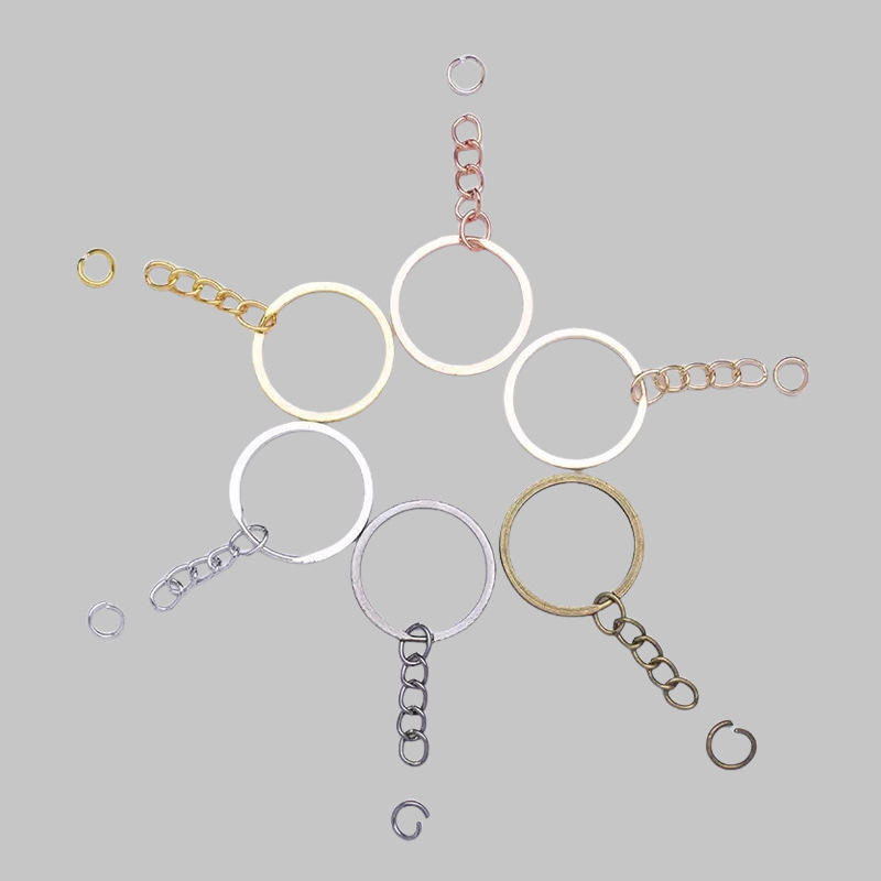 キーホルダーチェーン付き 30 ミリメートル/25 ミリメートル亜鉛合金キーリング diy アクセサリーキーリングマルチカラーオプション|undefined