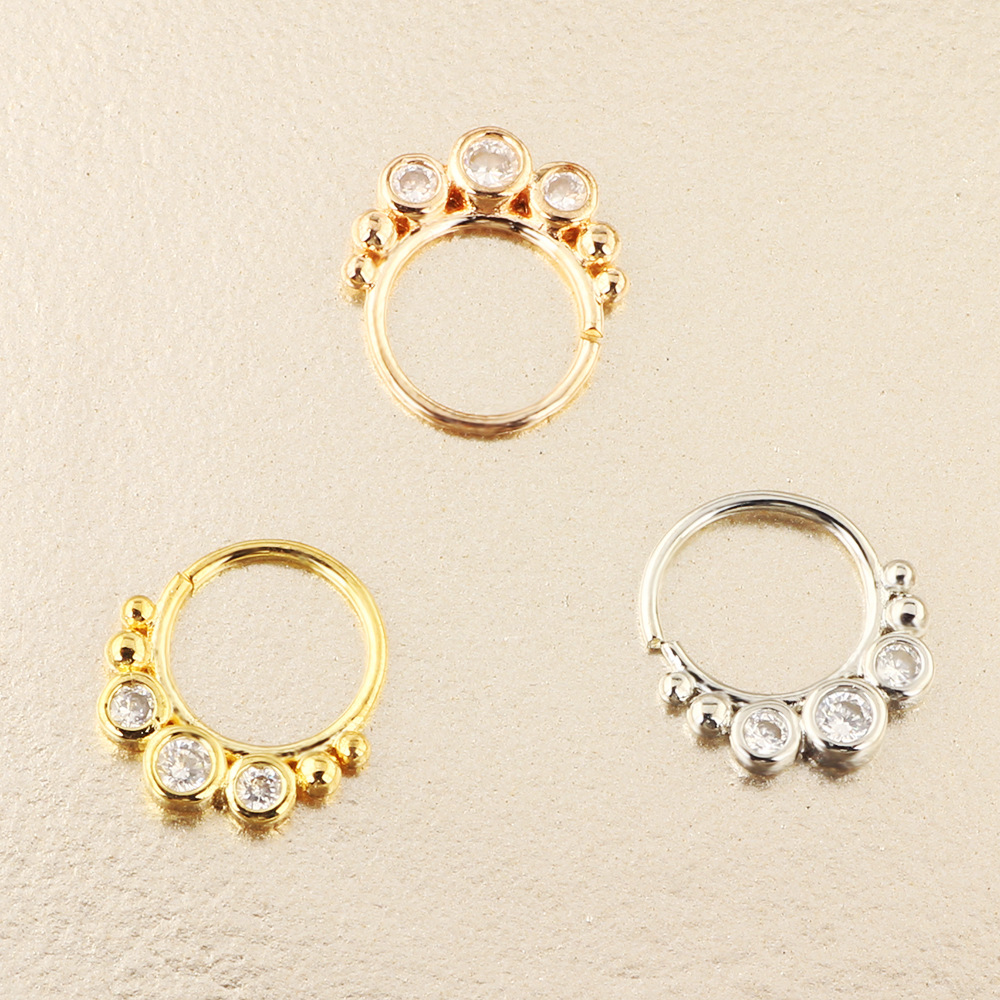 Labret piercing jewelry detail image