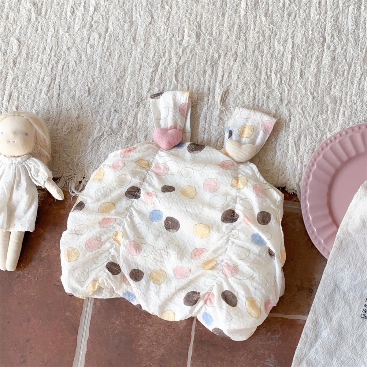 Verano nuevo estilo dulce traje de niña estilo occidental lunares amor tirantes top vestido de verano de bebé fuera traje de dos piezas