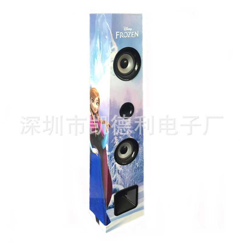 T-Shaped Wooden Speaker Tower Wireless Audio with Remote Control