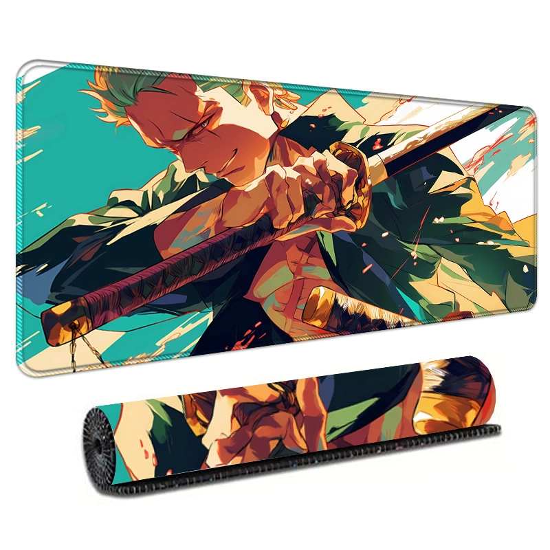 Big mouse, gaming laptop, keyboard, table mat