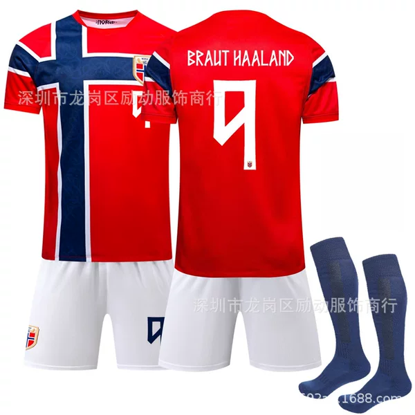 2026 World Cup in the United States, Canada, and Mexico Norway Home Jersey No. 9 Haaland Football Uniform No. 10 Odegaard Sports Suit