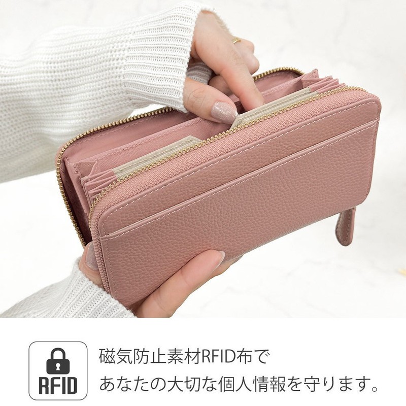 クロスボーダー レディース 長財布 本革 アコーディオン カードホルダー マルチカードスロット RFID クラッチバッグ 大容量 ジッパー 小銭入れ|undefined