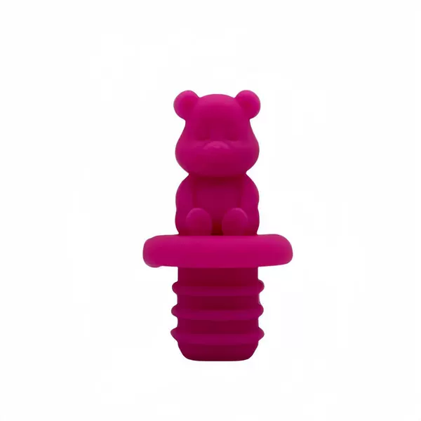 Red bottle stopper, with little bears