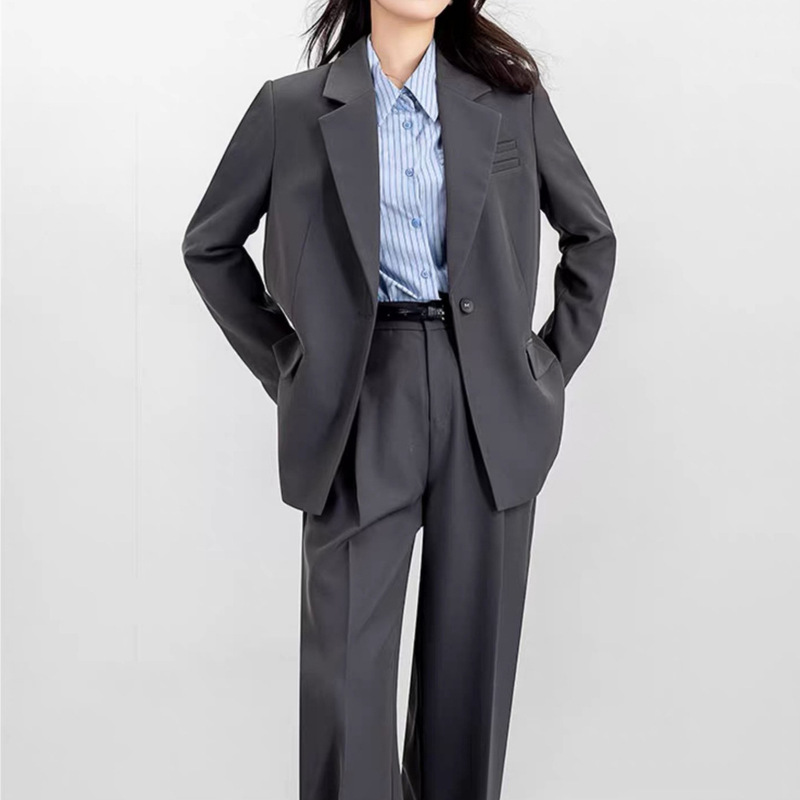 Commuting Workplace Casual Formal Wear Professional College Student Interview Professional Work Clothes Teaching Qualification M-Shaped Buckle Suit Suit for Women