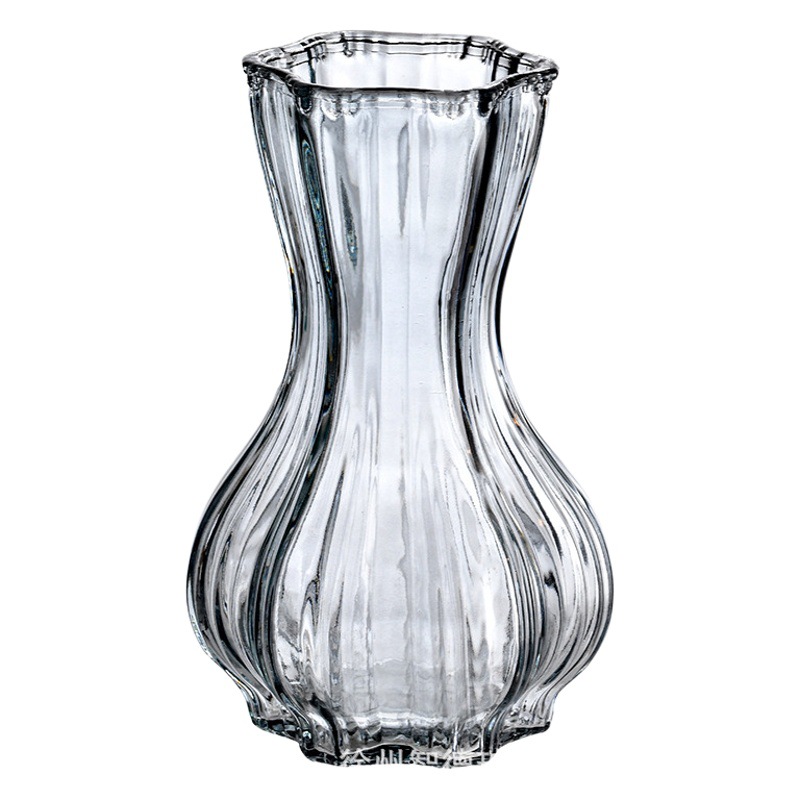 Ornamentación nórdica en el viento de alto valor visual jarrón hidropónico de alto nivel de flores al por mayor jarrón de vidrio creativo estilo de ajo