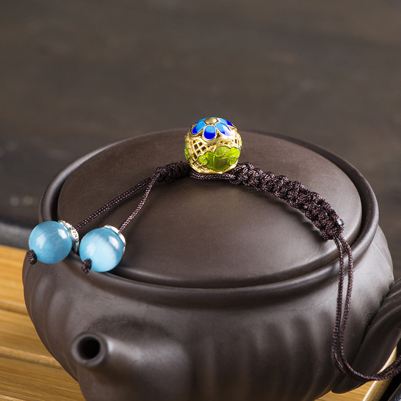 Juego de tetera original tejida a mano tetera de arcilla púrpura juego de té de kung fu ceremonia del té taza de té a juego cero resistente a la caída