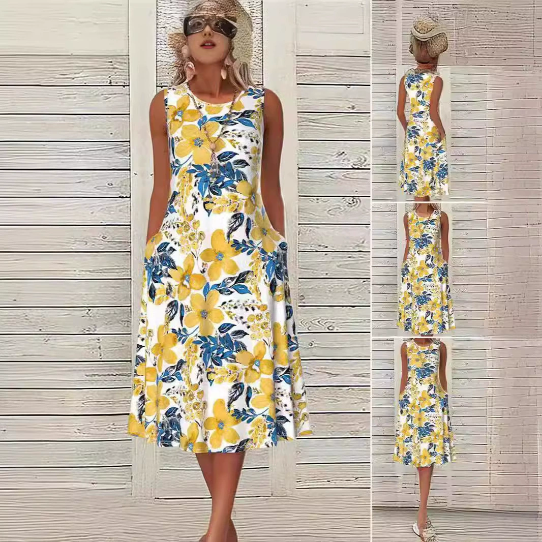 Внешняя торговля Трансграничная 2024 Amazon Независимая станция Женское платье