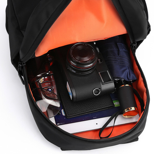 Cross-border Hong Kong style casual solid color backpack outdoor travel lightweight small backpack Japanese trendy men's solid color backpack