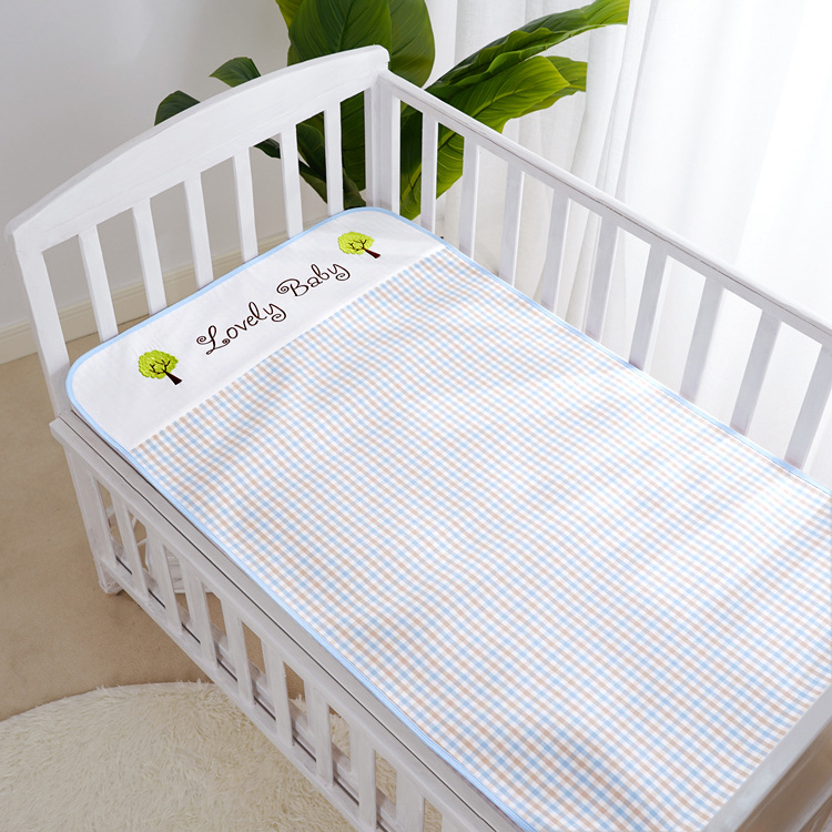 2026 Baby Crib Ramie Cotton Children's Cooling Mat 3D Mesh Summer Kindergarten Nap Embroidered Mat Sweat-Absorbent and Breathable