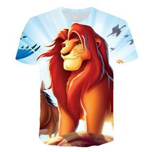 男女童裝T恤獅子王King兒童3D數碼印花跨境海外電商廠家出售男式T