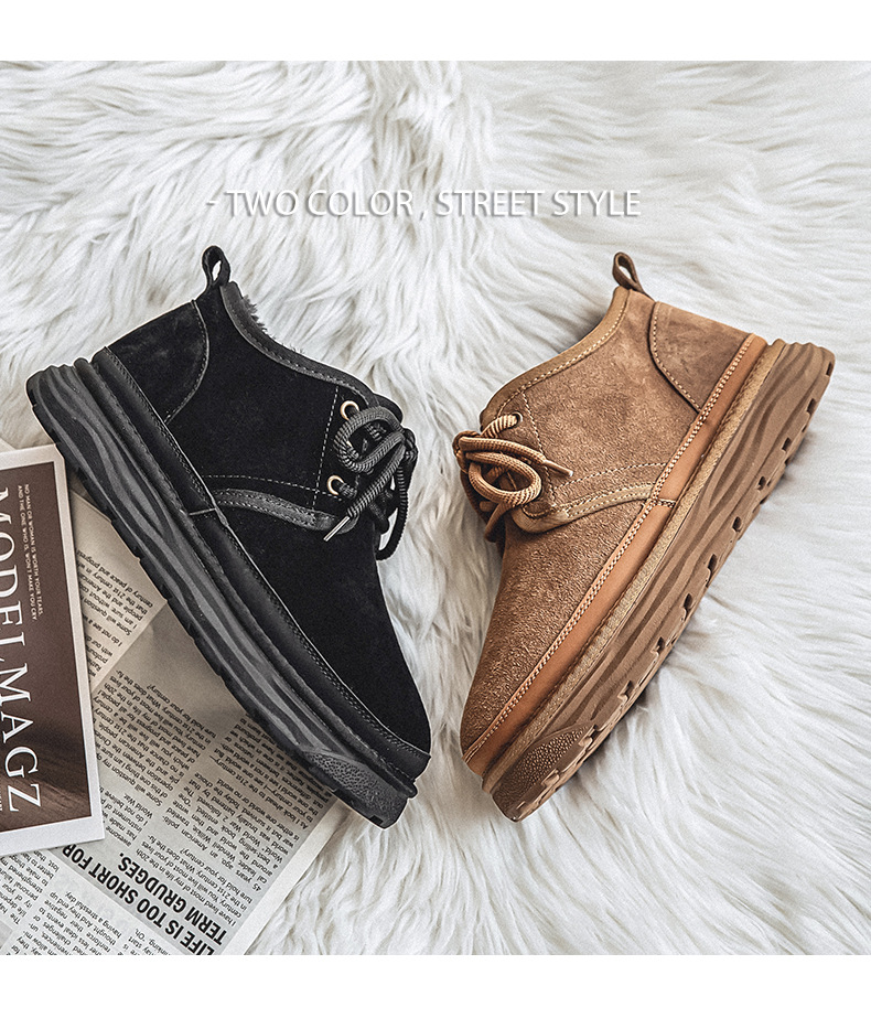 3272 Snow Men's Winter New Thickened Northeast Outdoor Shoes Thick Sole Height Increasing Non-slip Martin Boots With_vogvips.com