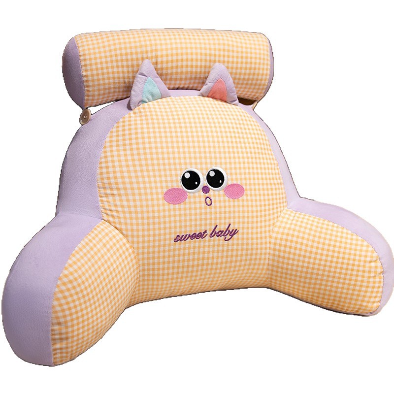 Cojín de Cabecera con Diseño de Animales de Peluche con Soporte Lumbar para Cama y Sofá image 5