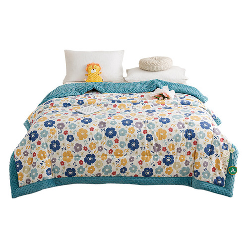 Category A maternal and infant cotton bean velvet summer quilt air-conditioning quilt summer cooling quilt spring and autumn quilt student winter quilt gift quilt wholesale