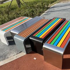 ステンレスの公園椅子の屋外のベンチは防腐して木のベンチを作ります。