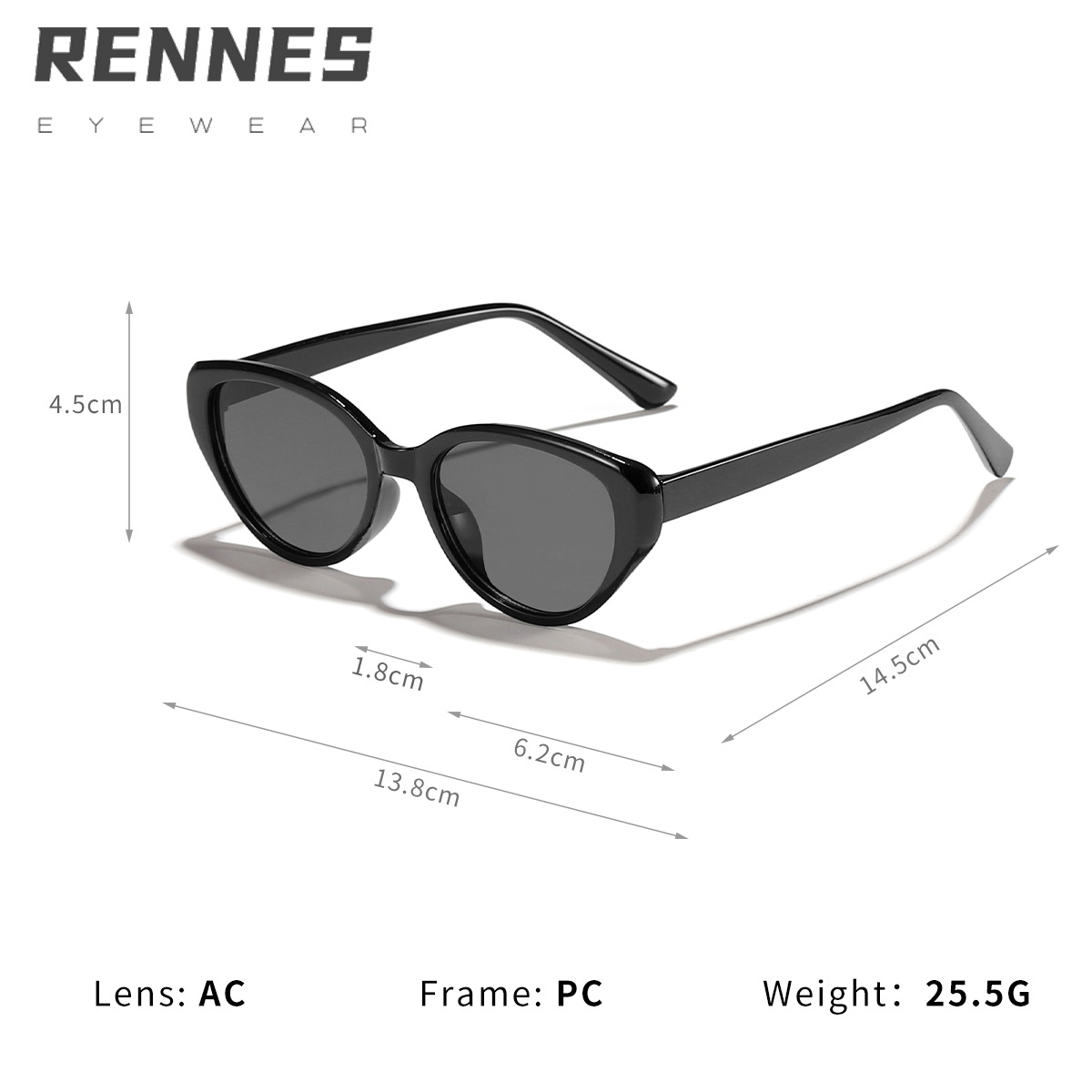Gafas de sol retro ojo de gato, cara redonda cuadrada de moda femenina, delgado, pequeño libro rojo, el mismo estilo, gafas de sol de alta gama de estilo europeo y americano