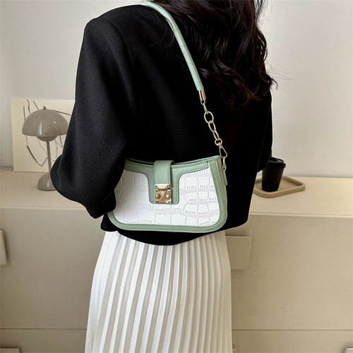 Casual Retro Small Bag  Spring New Simple Casual Crossbody Bag Stylish and Fashionable Single Shoulder Armpit Bag