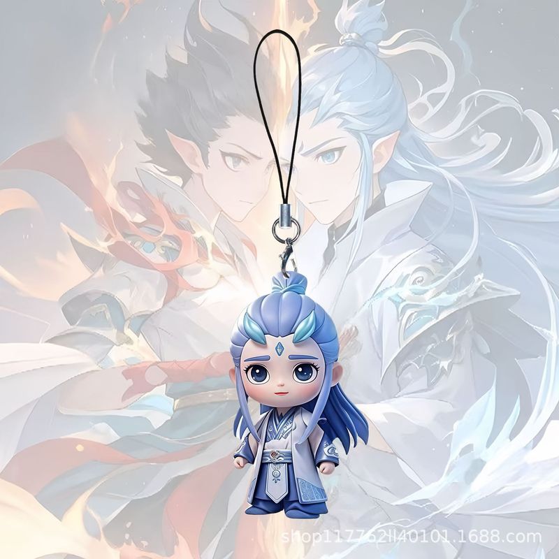 レンコンケーキ CP ペンダント Nezha 2 魔児海漫画アニメーション高価値携帯電話チェーン Nezha Ao Bing スクールバッグペンダント|undefined