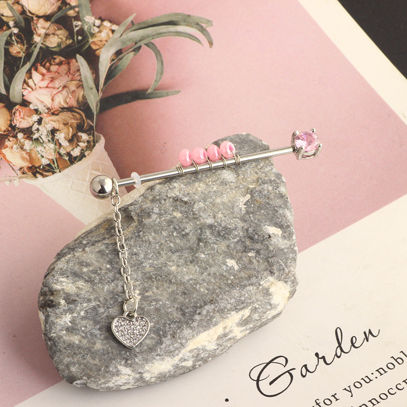 Labret piercing jewelry detail image