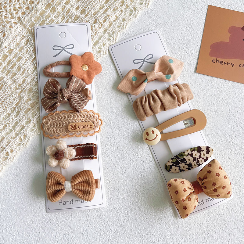 25g Weight Hair Clip Hair Accessories Type Yes Quantity Holiday, Daily Occasion Bow Knot Pattern Kid'S Gender Cute Style Kid'S Cute Bow Knot Cloth Hair Clip 2