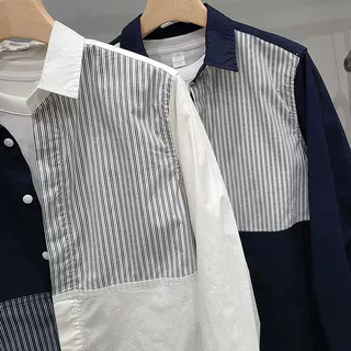 2026新款秋季外套男潮ins百搭潮流学生帅气长袖t恤男士衬衫衣服男