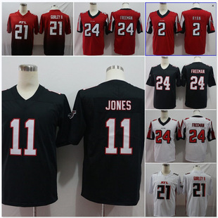 Falcons Embroidered Football Jersey Training Uniform T-Shirt Legendary Second Generation Retro Elite Version Fan Version 2 # 21