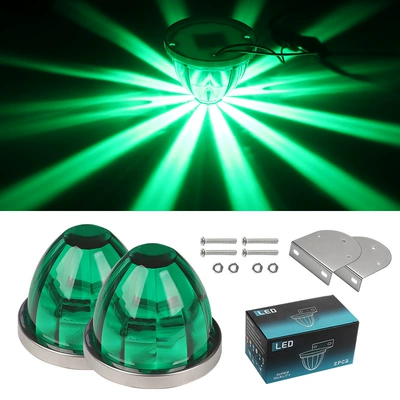 Side Light Led Signal Light, Other lights - green-pack-of-two-2-brackets-10-30v-always-on