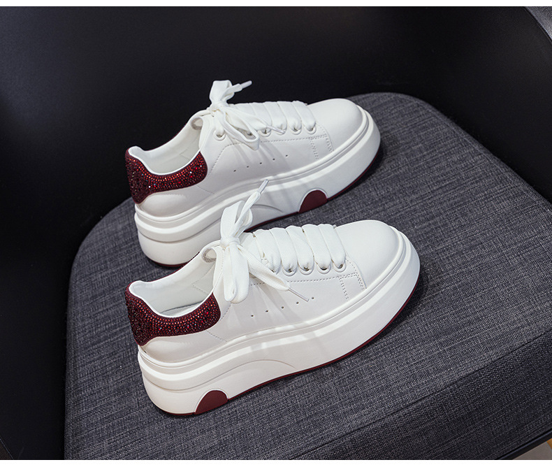 Giày sneaker nữ đế dày kiểu Hàn Quốc hình trái tim, cổ thấp, phong cách thời trang mùa xuân 2026 — M2806 màu đỏ, M2806 màu be, M2806 màu đen chi tiết 14