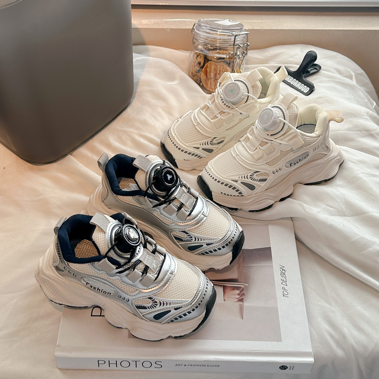 Zapatillas deportivas para niñas, modelo nuevo de verano 2026, zapatillas transpirables de malla única para niños, zapatillas de papá para niños, zapatillas de running de malla para niños image 4