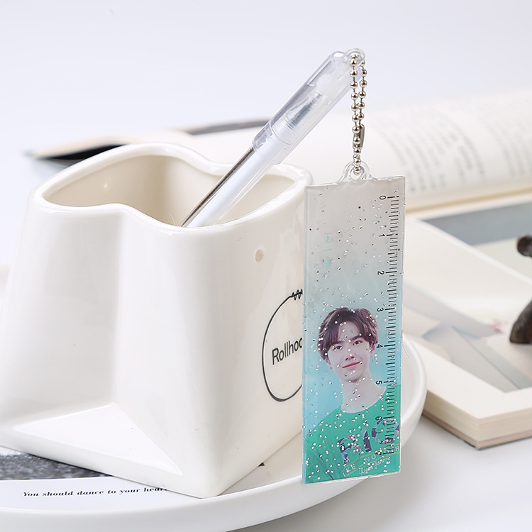 INS chica corazón colgando pluma lindo estudiante papelería colgante pluma de gel pluma de agua de cadena pluma de firma de Oficina Creativa