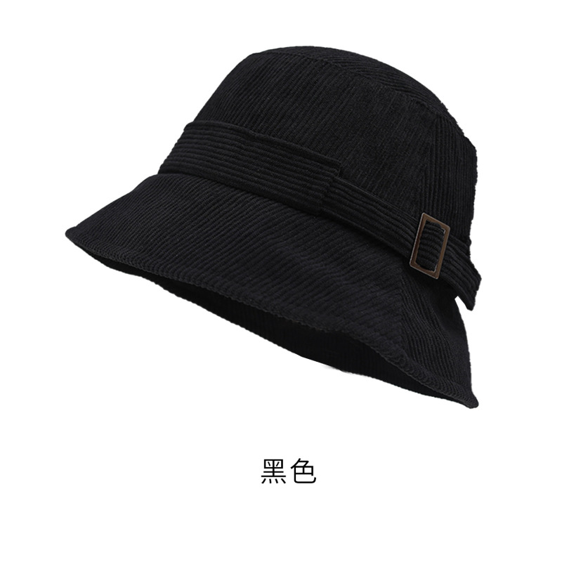 跨境热卖秋冬新款灯芯绒简约盆帽百搭台灯帽文艺洋气抗风渔夫帽|undefined
