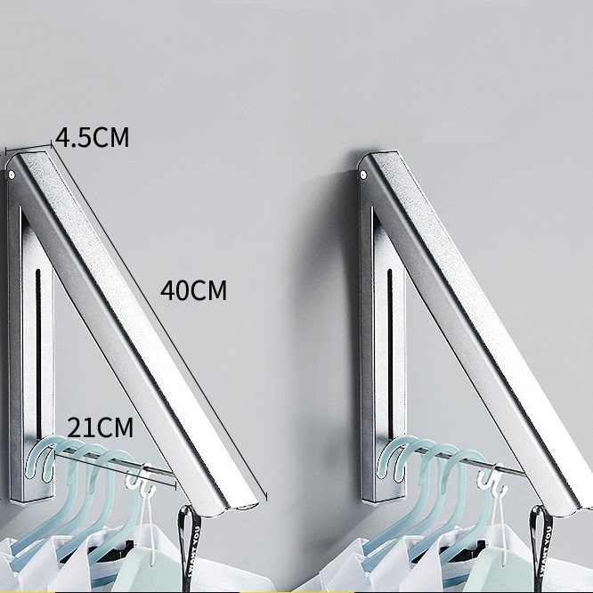 알루미늄 건조 랙-40cm 극이있는 실버 2