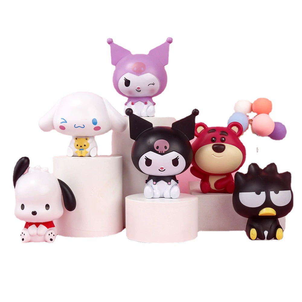 Пластиковый собачий голова Yugou Dog Pachel Dog Curomi Strawberry Beerberry Bear Cool Penguin Cake Swing украшение