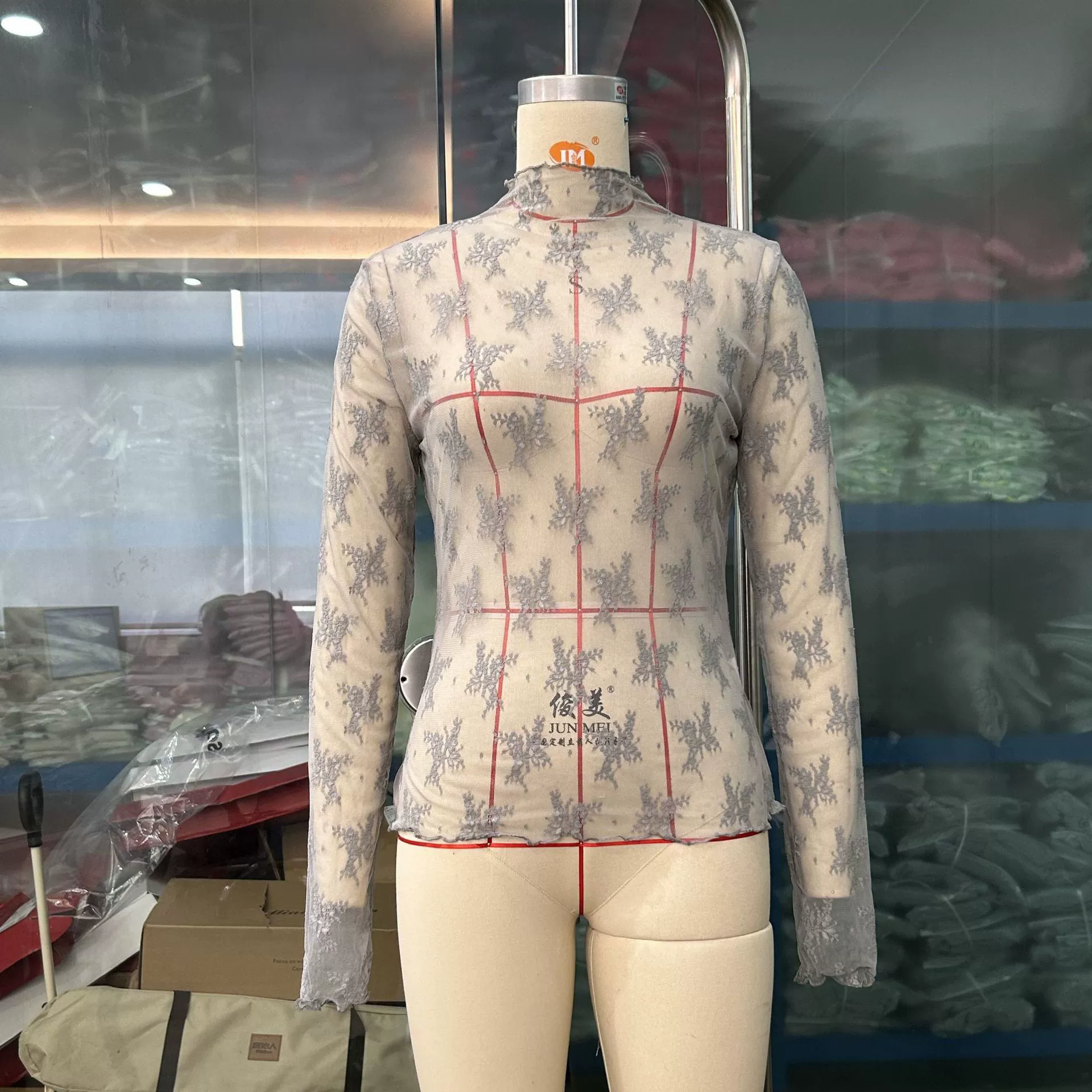Туника из сетки с длинным рукавом, женская полупрозрачная растяжимая lace, дышащие многоцветные, размеры S–XL