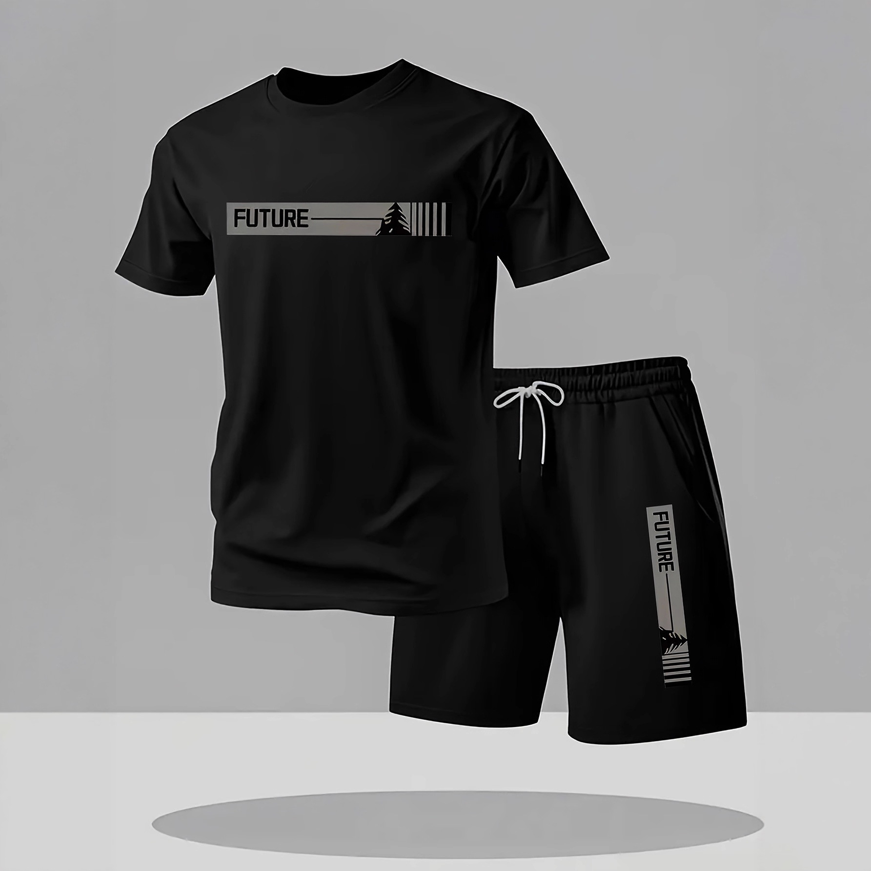 Men's Casual Sports T-Shirt Set Quick Drying Breathable Polyester Mesh Sweat Wicking Comfortable Soft Short Sleeve_viptrois.com