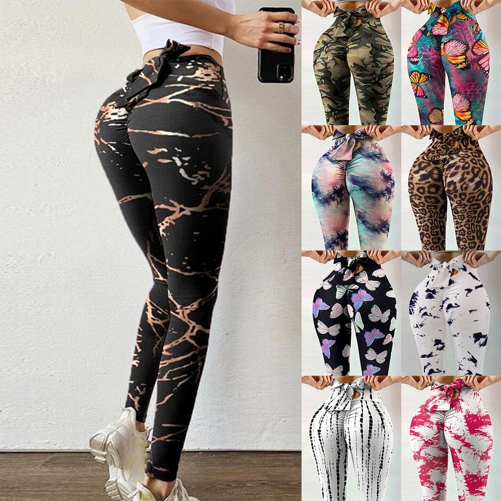 Femmes Des Sports Impression Polyester Impression Actif Bas Leggings display picture 4