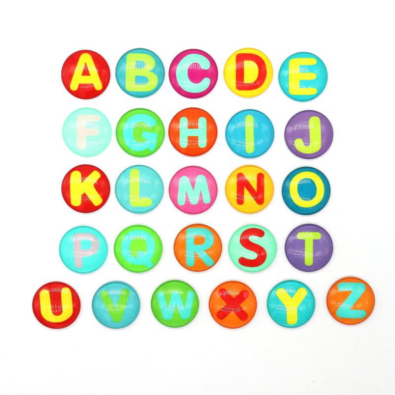 1~10数字加减乘除26个字母时光宝石软磁冰箱贴小孩玩具玻璃配件