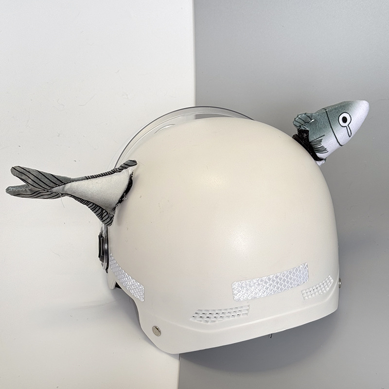 Salty Fish Electric Car Helmet Decoration Animal Ears Motorcycle Helmet Ski Helmet