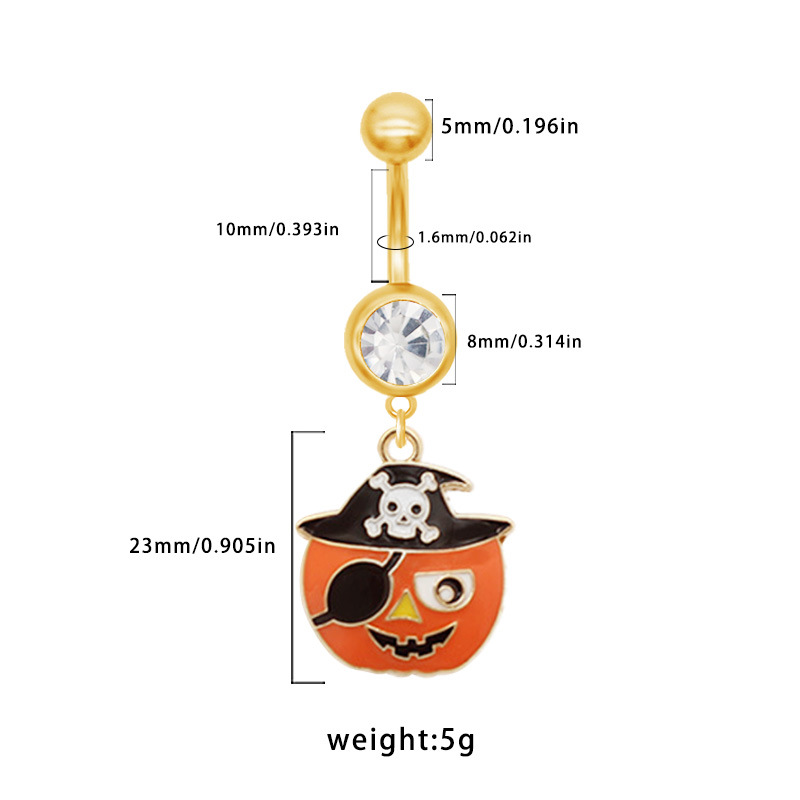 Piercing ombelico strega cartoon per gioielli feste halloween_voghion.com